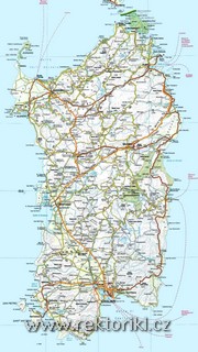 Mapa Sardinie